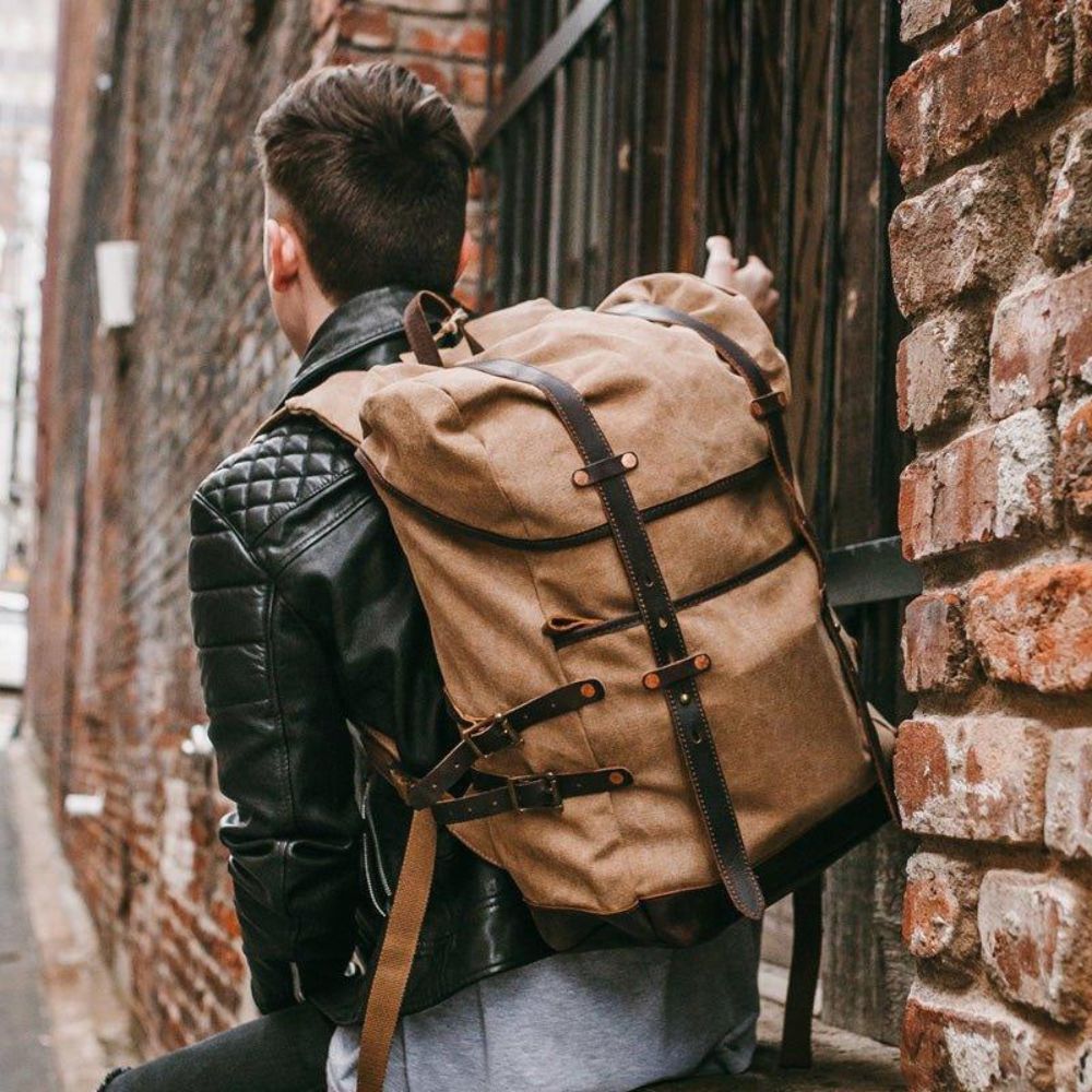 Juniper | Vintage Waxed Canvas Rucksack Travel Backpack