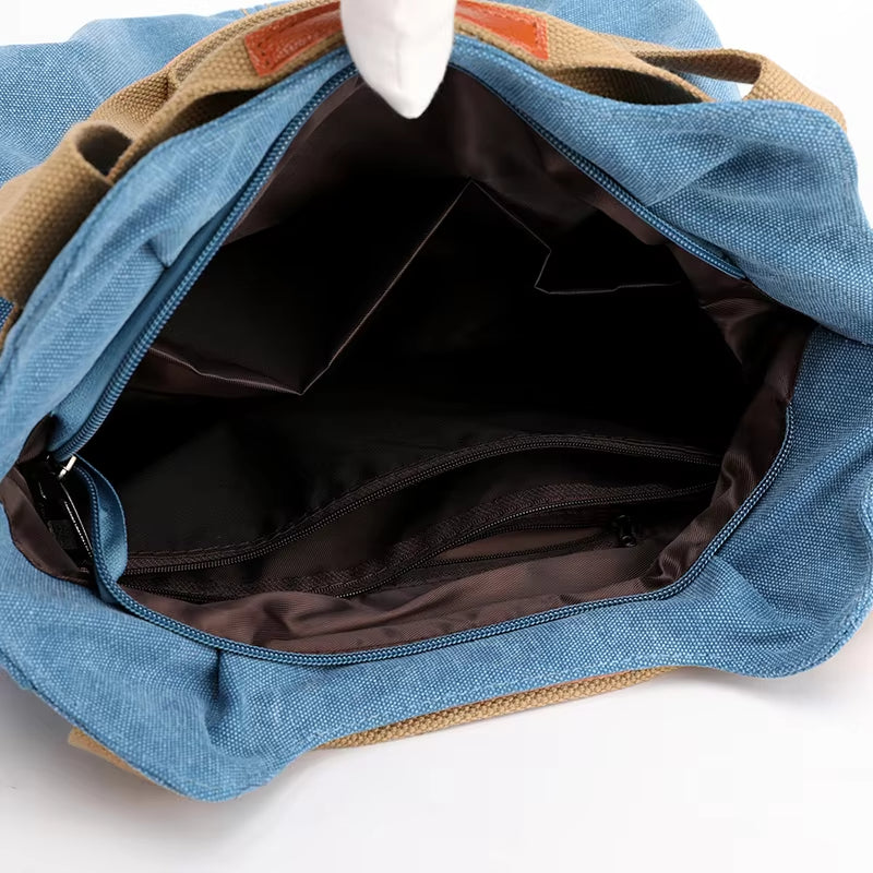 Sam | Women's Retro Canvas Large Capacity Tote Crossbody Messenger Handbag