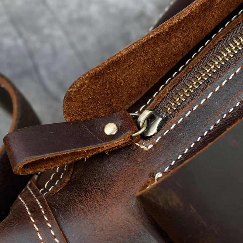 Liam | Men's Retro Crazy Horse Leather Crossbody Sling Travel Bag