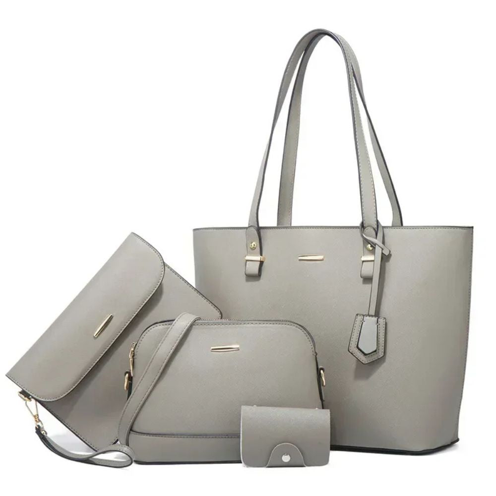 Aria | 4-Piece Women's Classic PU Leather Crossbody Handbag Set