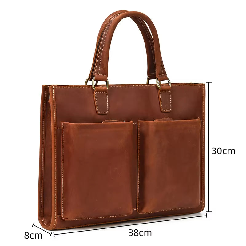 Men's Vintage Leather Travel Crossbody Messenger Handbag