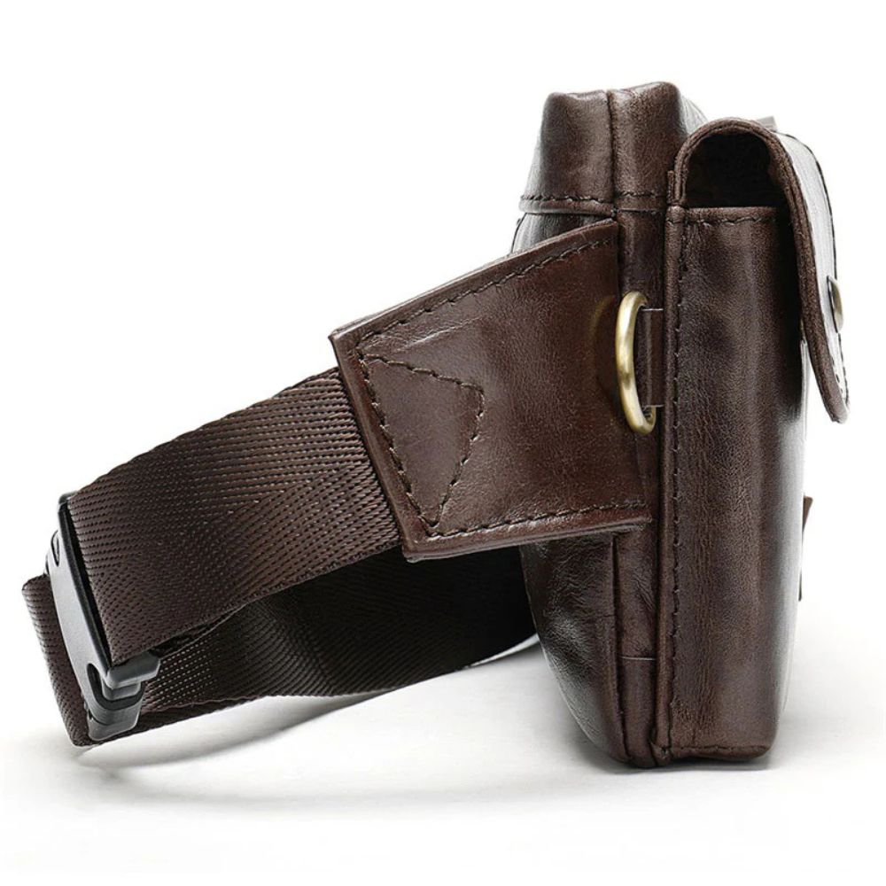 Ryleigh | Men's Leather Travel Fanny Pack Crossbody Bum Bag