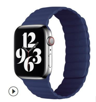 Leather Link strap For Apple watch band 44mm 40mm 38mm 42mm watchabnd original Magnetic Loop bracelet iWatch seires 4 3 5 6 SE