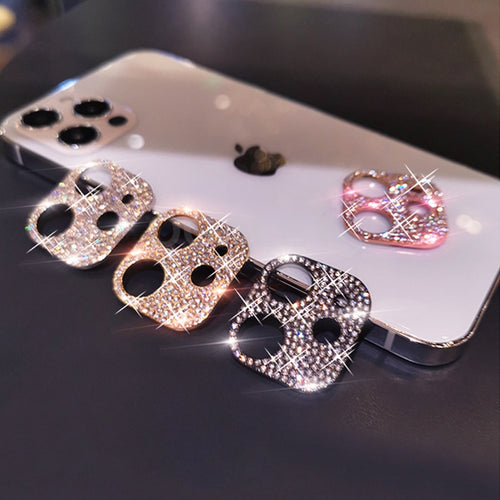 3D Diamond Camera Case For iPhone 12 Pro Max 12 Mini Case Glitter Crystal Camera Lens Protector Cover For iPhone 11 12 Pro Max 2