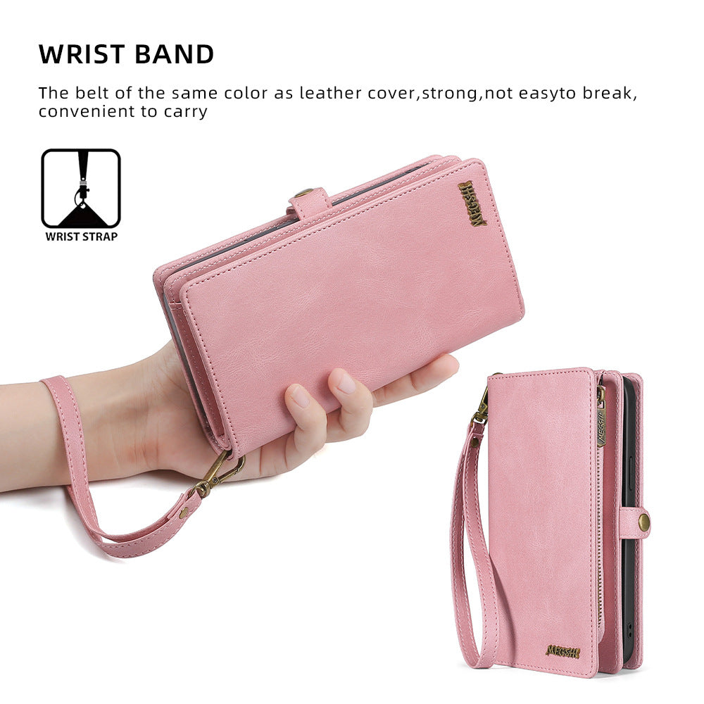 Suitable For iPhone 12 Wallet Mobile Phone Leather Case iPhone 13Promax Card Mobile Phone Case Multi-Functional Protective Cover