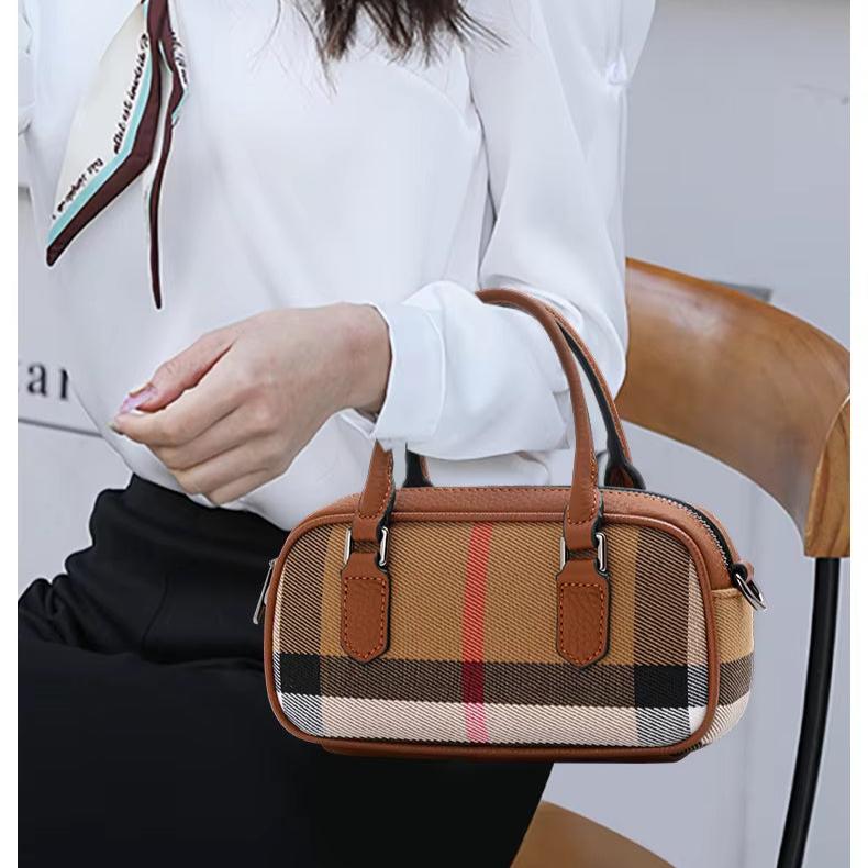 Lily | Women's Vintage Plaid Canvas Crossbody Handbag