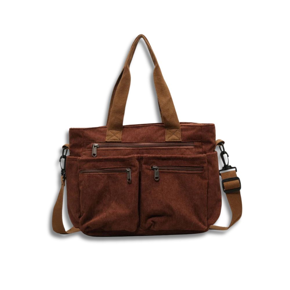 Harvey | Women's Solid Colour Corduroy Crossbody Messenger Bag