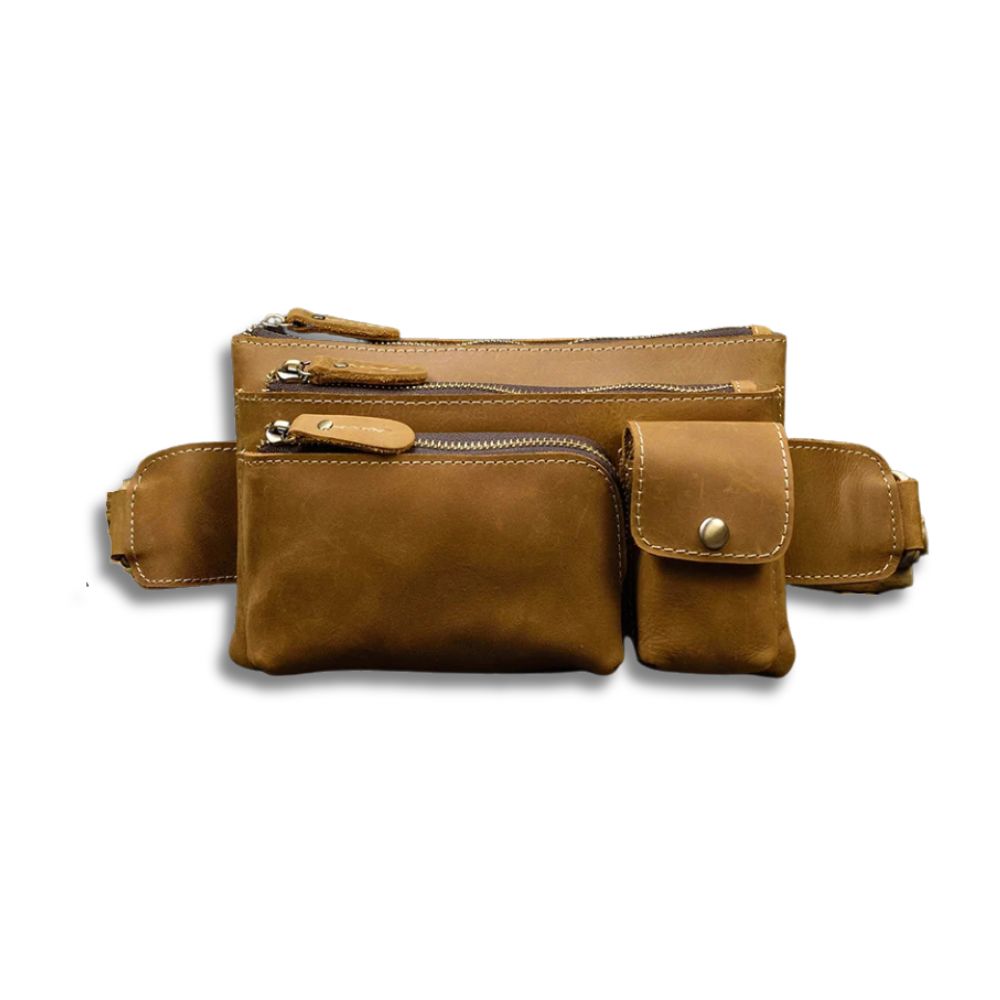 Blake | Men's Vintage Leather Crossbody Bum Bag