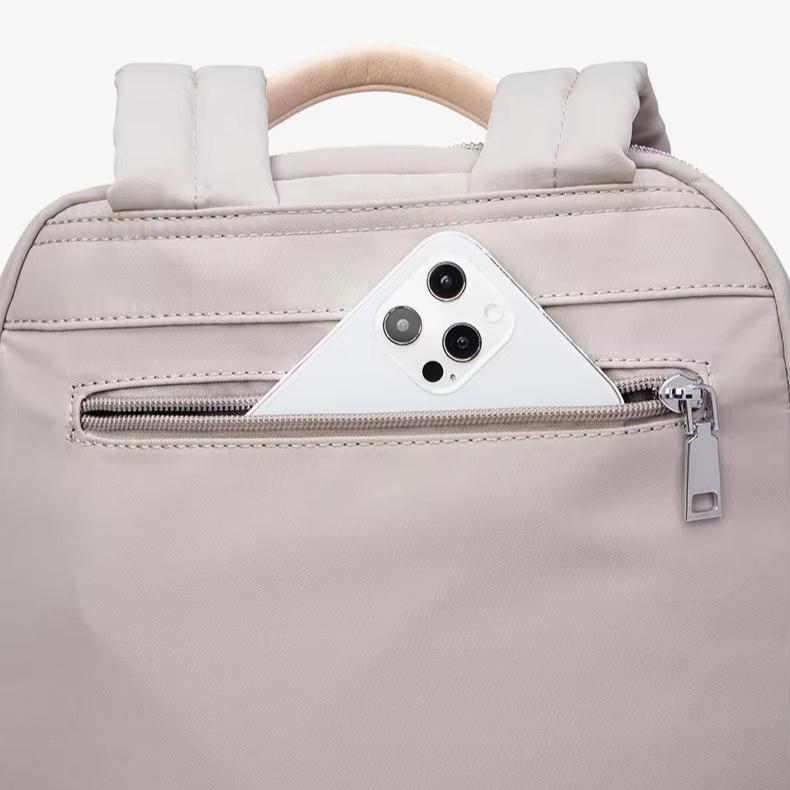 Chloe | Women's Fashion Daypack with Pleated Drawstring Travel Laptop Backpack