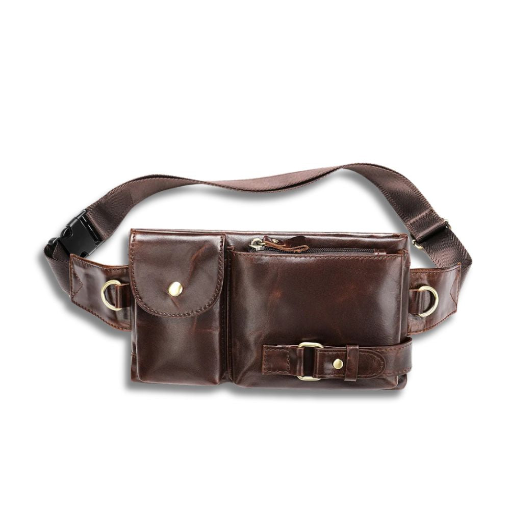 Ryleigh | Men's Leather Travel Fanny Pack Crossbody Bum Bag