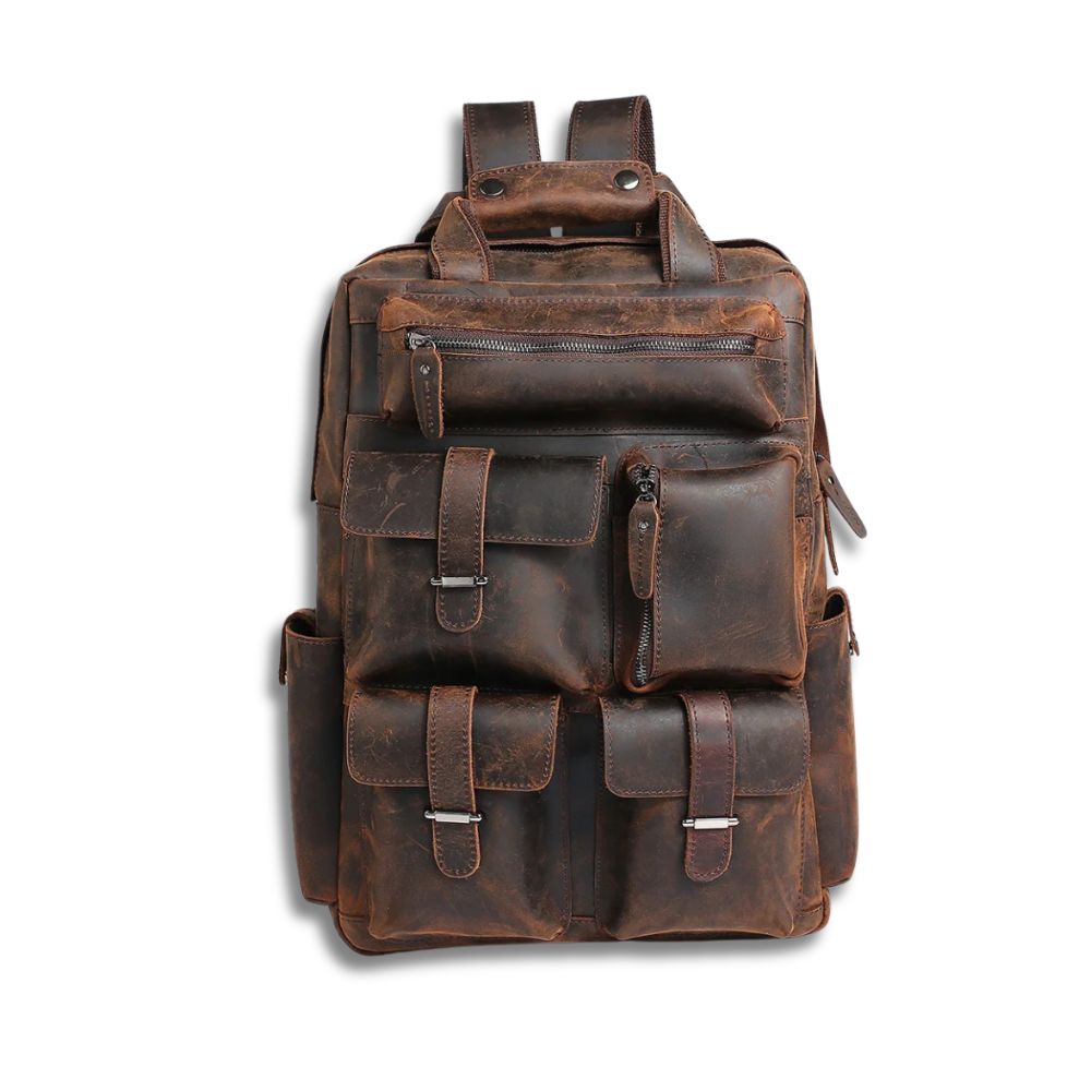 Brooke | Men's Vintage Leather Travel Laptop Backpack