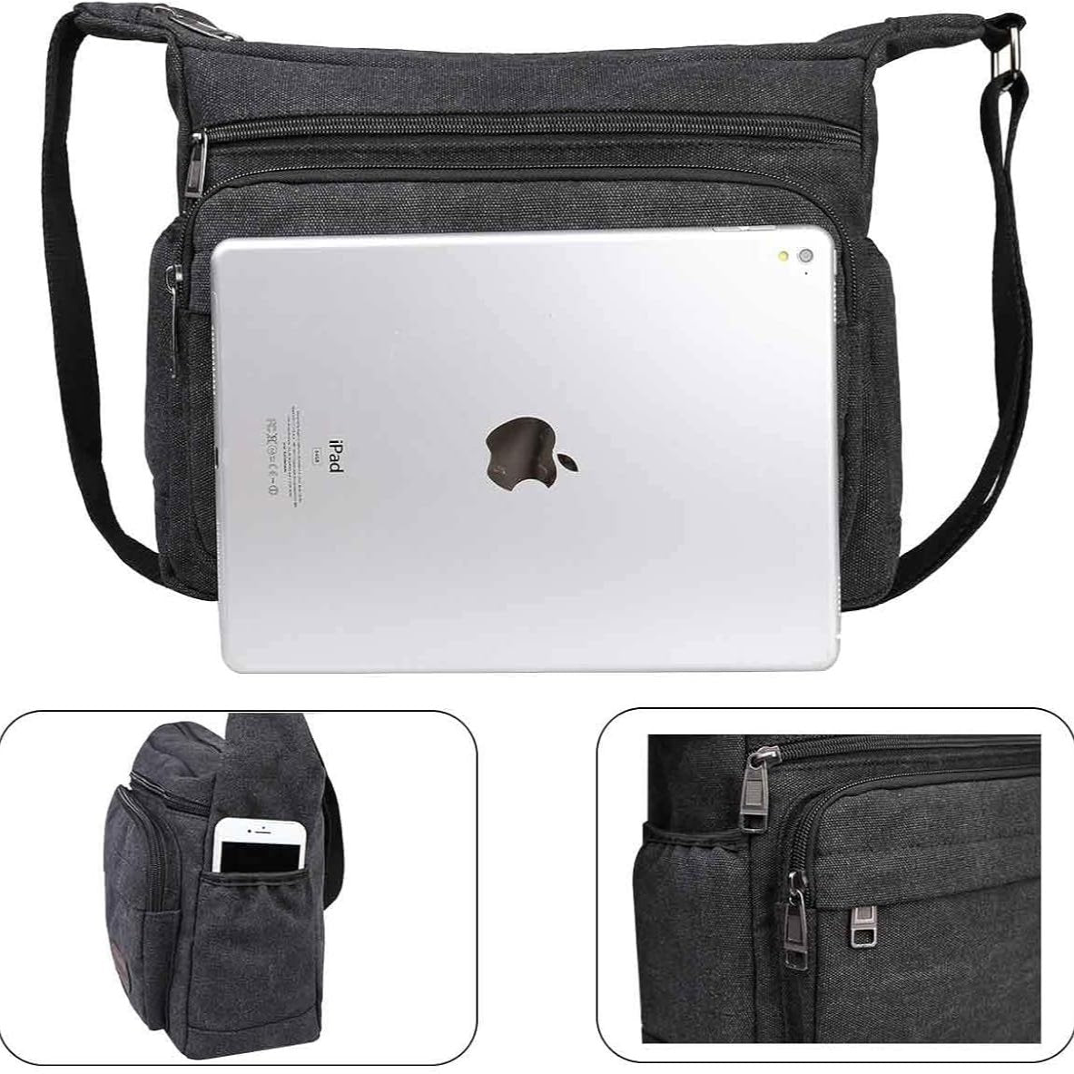 Vince | Women's Multi-Compartment Waterproof Canvas Crossbody Messenger Bag