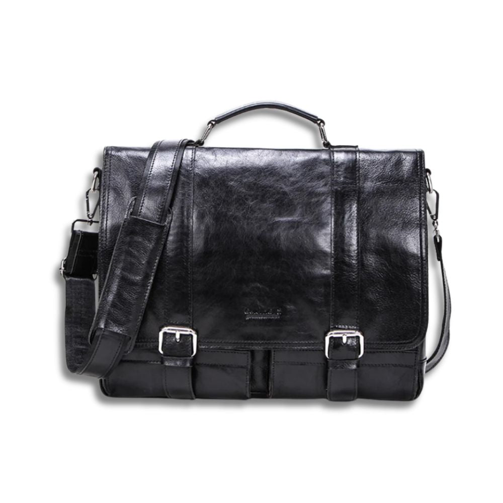 Noah | Men's Vintage Leather Laptop Briefcase Crossbody Messenger Bag