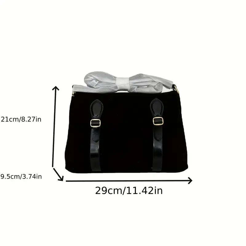 Women's Vintage Double Buckle Crossbody Messenger Bag