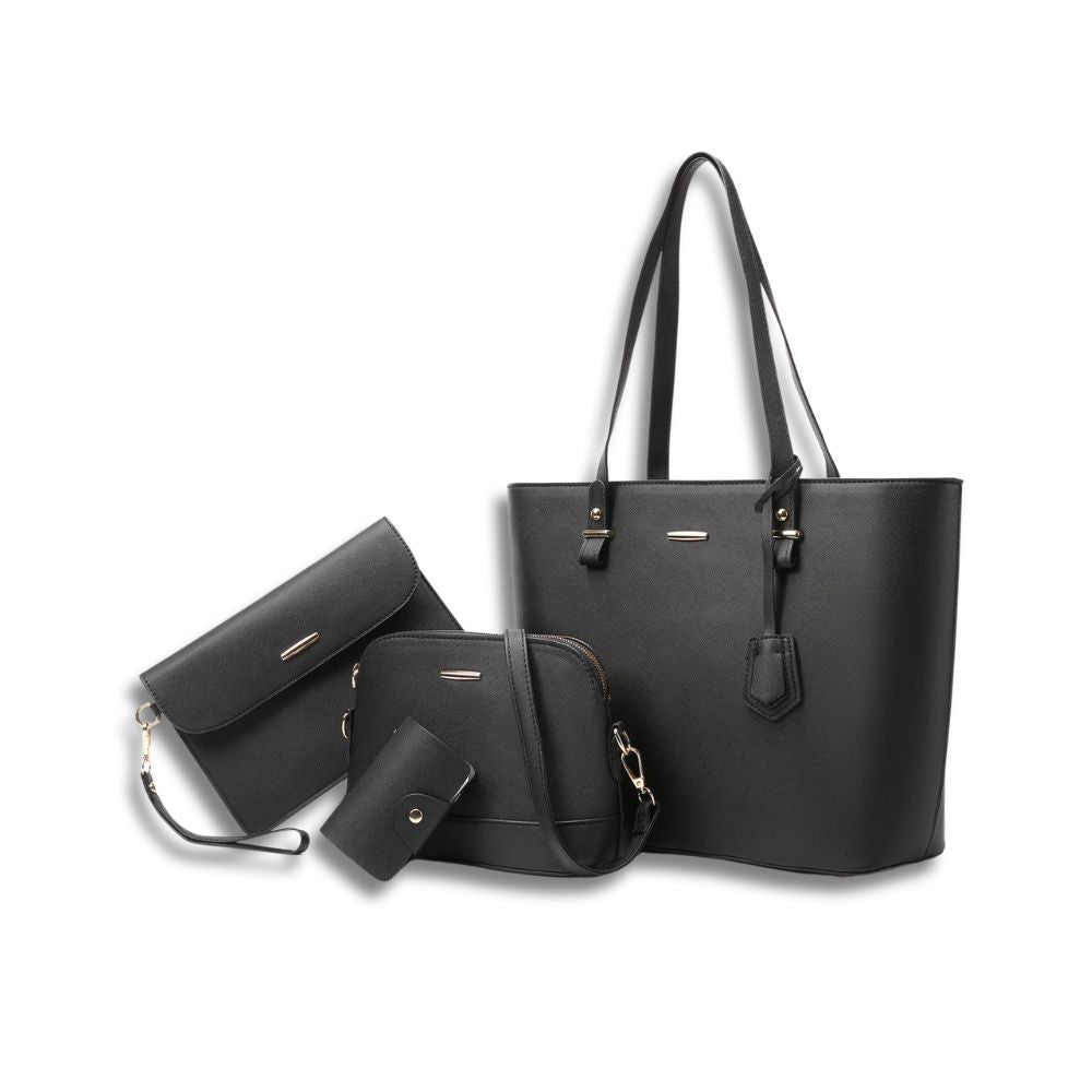 Aria | 4-Piece Women's Classic PU Leather Crossbody Handbag Set