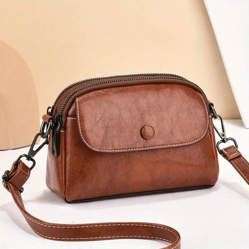Emma | Women's Simple Leather Crossbody Sling Bag