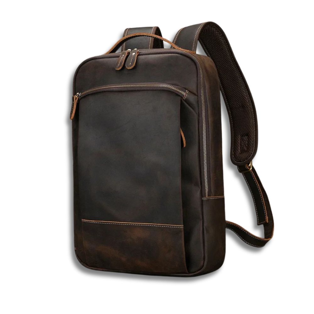 Grayson | Men's Vintage Leather Travel Laptop Backpack