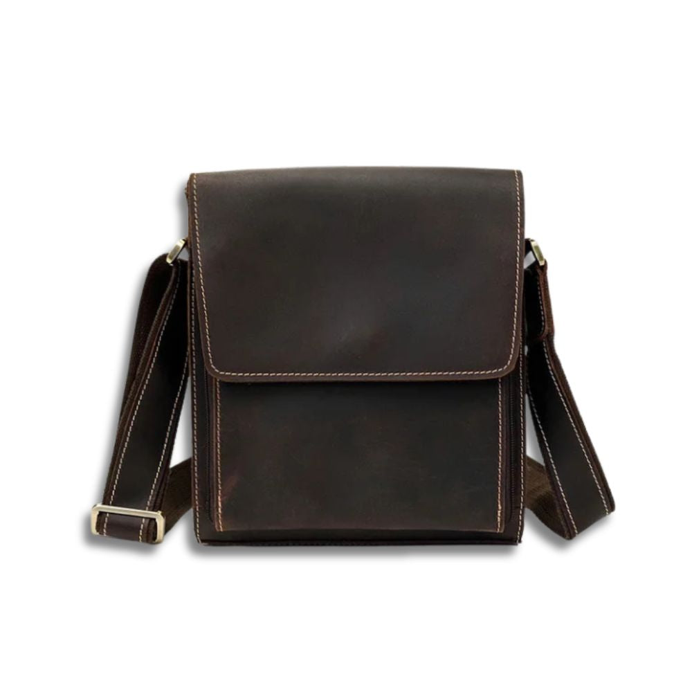 Henry | Men's Vintage Leather Small Satchel Crossbody Bag
