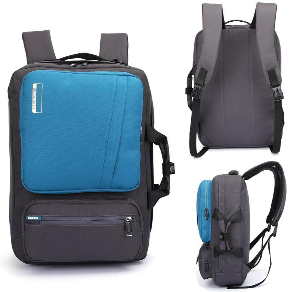 Shockproof Convertible Large Travel Hiking Laptop Backpack