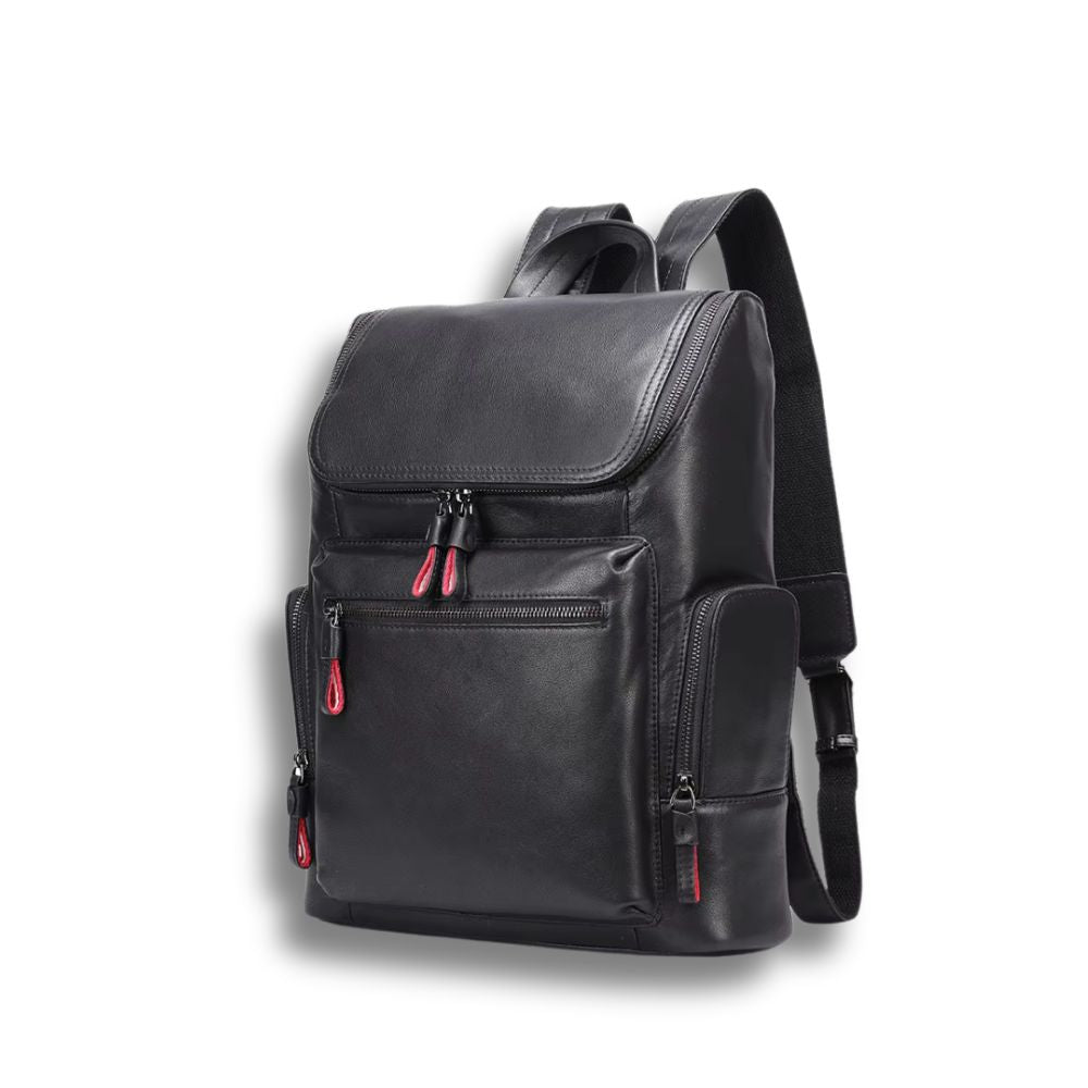Men's Genuine Leather Laptop Travel Backpack