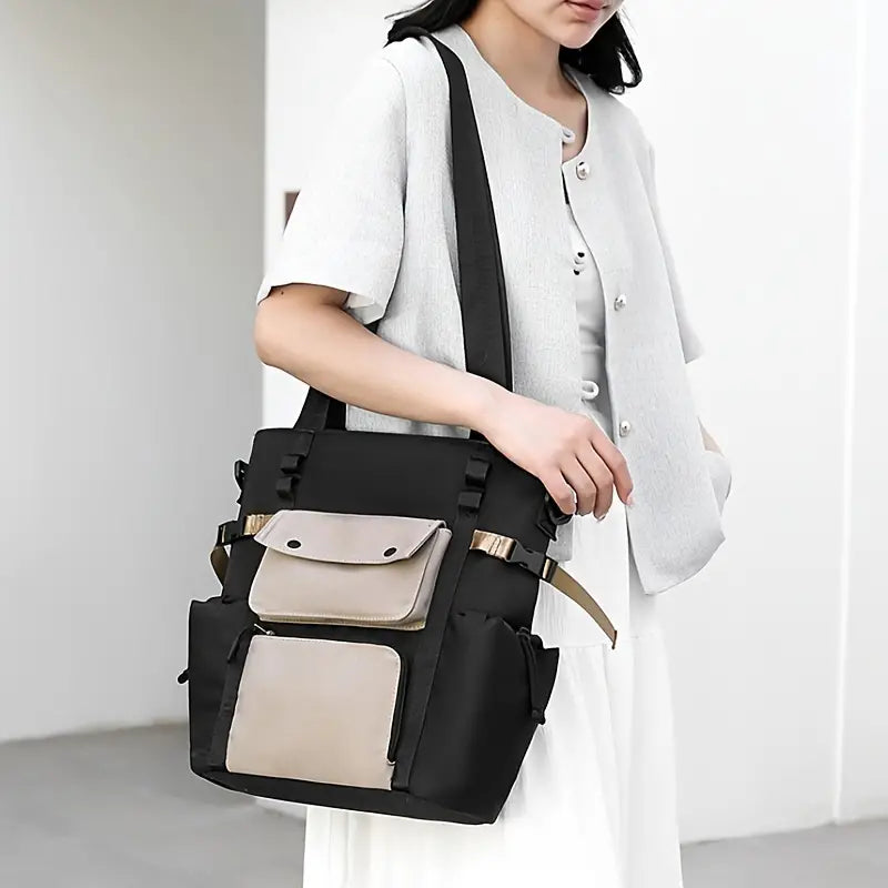 Lydia | Women's Lightweight Canvas Multi-Pocket Crossbody Messenger Bag