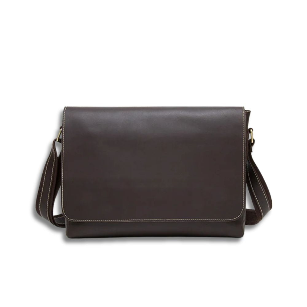 James | Men's Vintage Leather Large Crossbody Messenger Bag