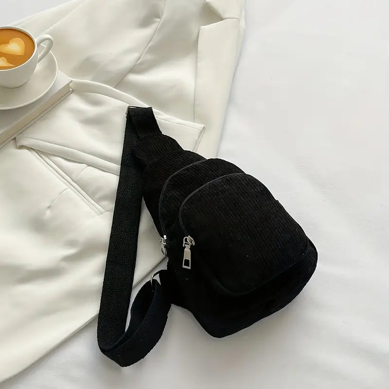 Olivia | Women's Vintage Corduroy Small Crossbody Sling Bag