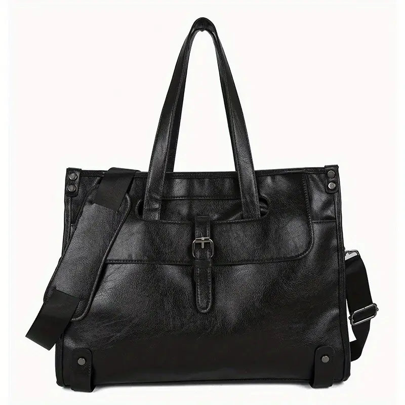 Luca | Men's Large Capacity Leather Crossbody Messenger Bag with Laptop Compartment