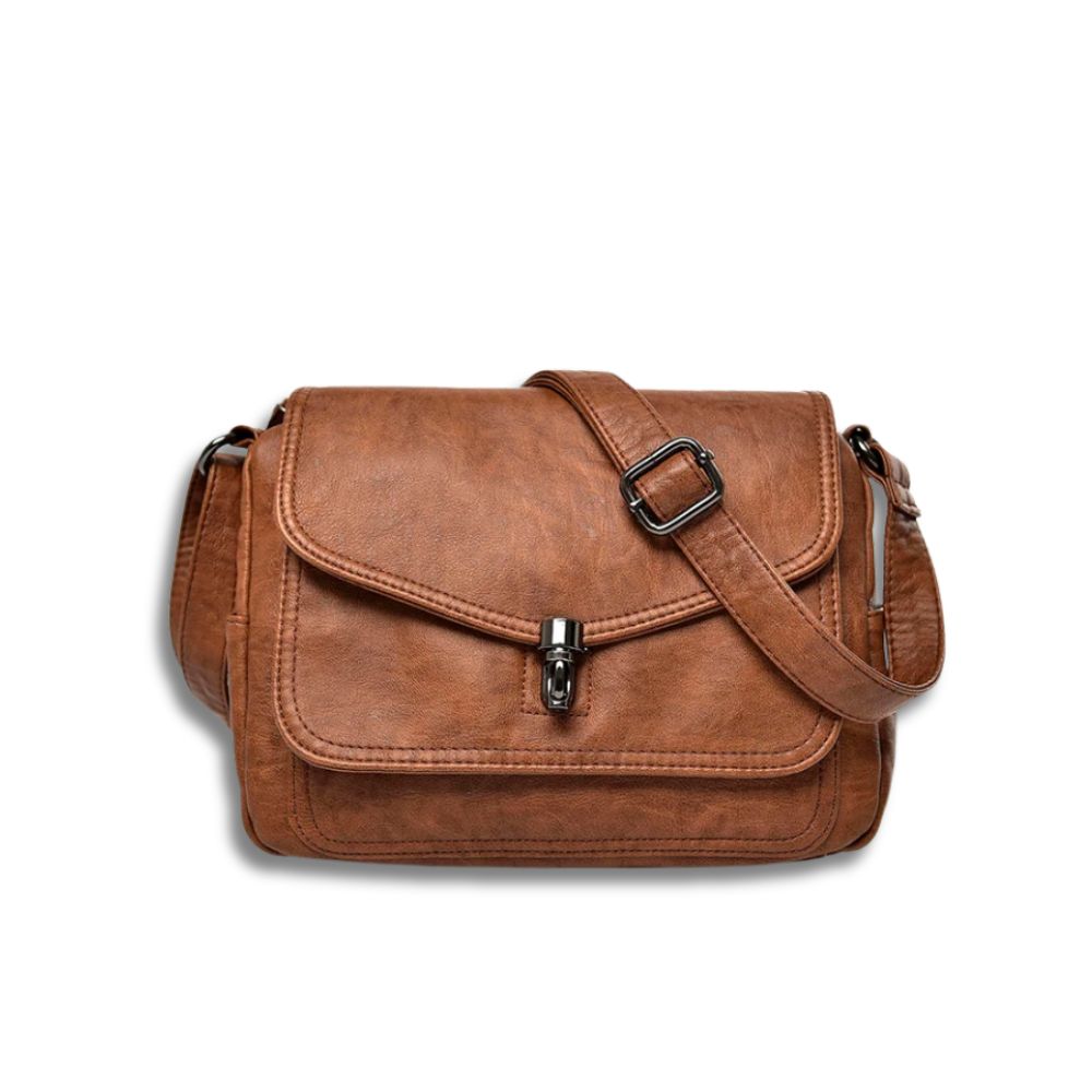 Alanna | Women's Vintage PU Leather Multi-Pocket Crossbody Messenger Bag