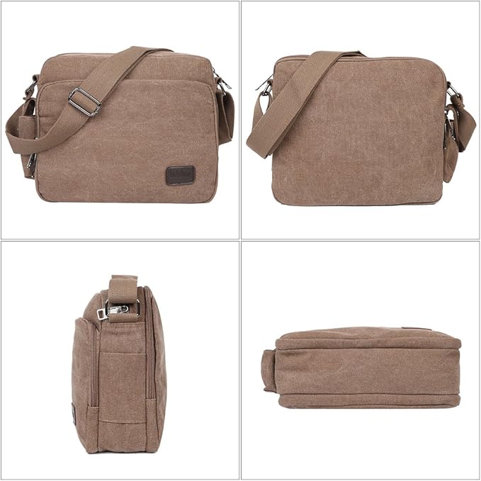 Men's Versatile Travel Canvas Crossbody Messenger Bag