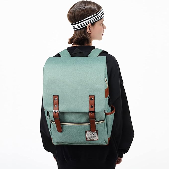 Allen | Vintage Canvas Casual School Travel Laptop Backpack