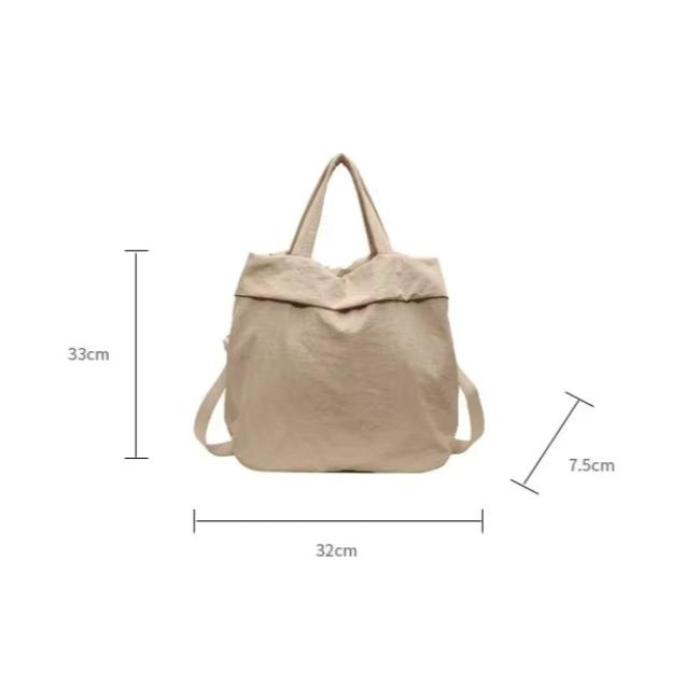 Large Capacity Multi-Pocket Nylon Crossbody Messenger Tote Handbag
