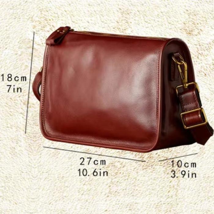 Men's Top Layer Cowhide Business Crossbody Messenger Shoulder Bag