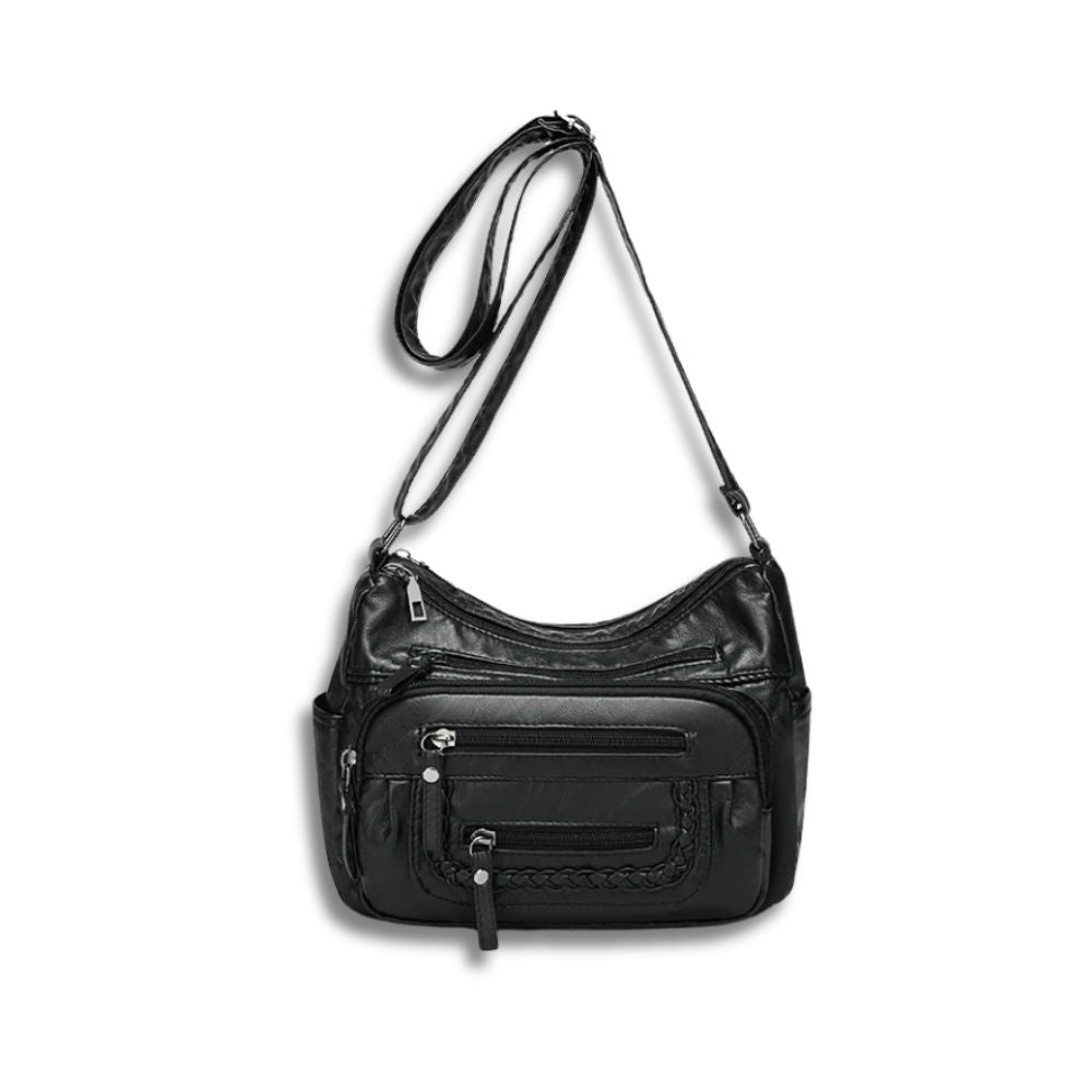 Anastasia | Women's Multi-Pocket Leather Crossbody Messenger Bag