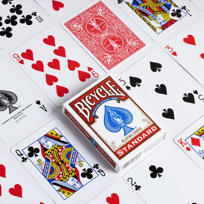Bicycle Standard Rider Back Playing Cards, 2-Pack Deck of 52 Cards Plus Jokers, Classic Poker Size Card Deck for Poker Bridge Rummy and Card Games, Smooth Linen Finish Cards for the Gentleman's Table, Cigar Lounge, and Travel