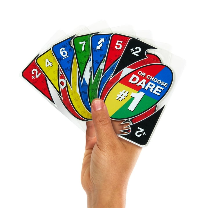 UNO Dare Adults Only Card Game, 2-10 Players, Waterproof Cards and Dice for Bold Adult Game Night, Naughty Dares and Wild Challenges Edition, Walmart Exclusive Party Game for Friends and Couples