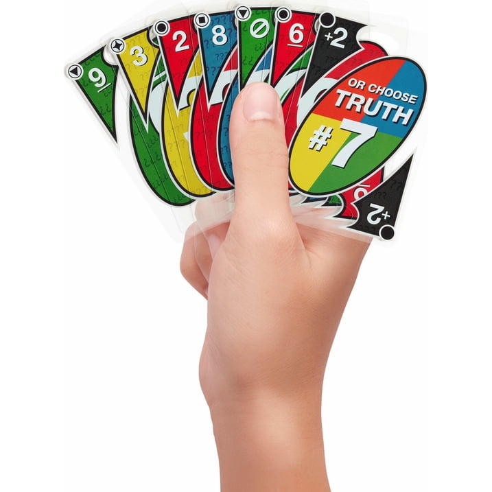 UNO Truth Adults Only Card Game, 4-Level Raciness Play, Bold Truth Questions Card Game for Adult Game Night, Perfect for Travel, Dorm, Camping and Party, Fun Icebreaker Game for Friends and Couples