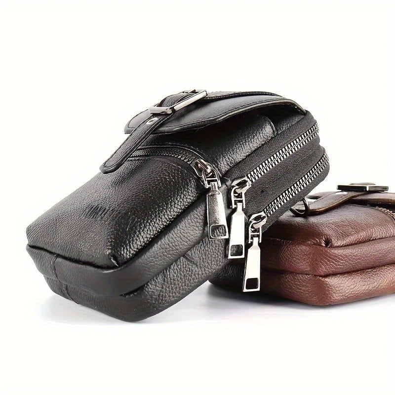 Men's Genuine Leather Anti-Theft Crossbody Bag