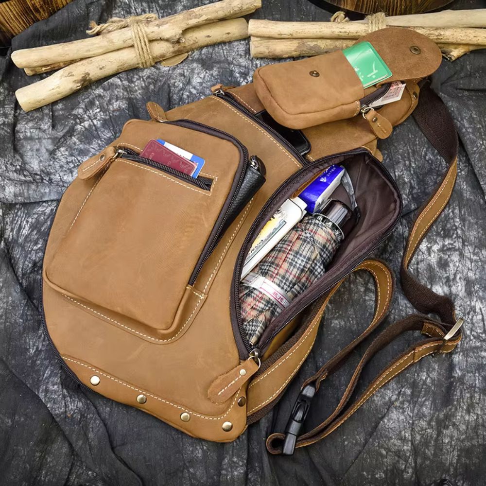 Theo | Men's Leather Travel Crossbody Bag