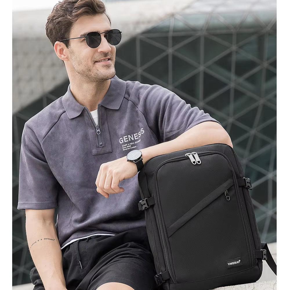 Men's Water-Resistant Carry-On Travel Laptop Backpack