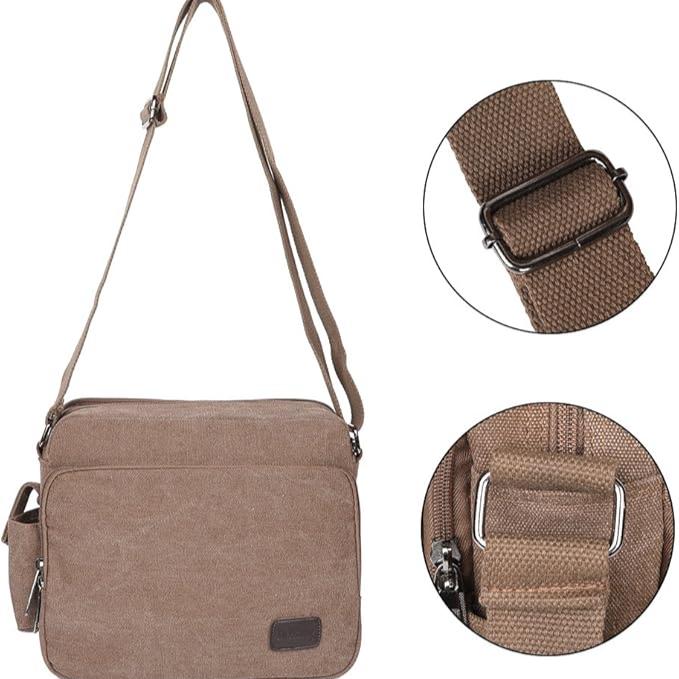 Men's Versatile Travel Canvas Crossbody Messenger Bag