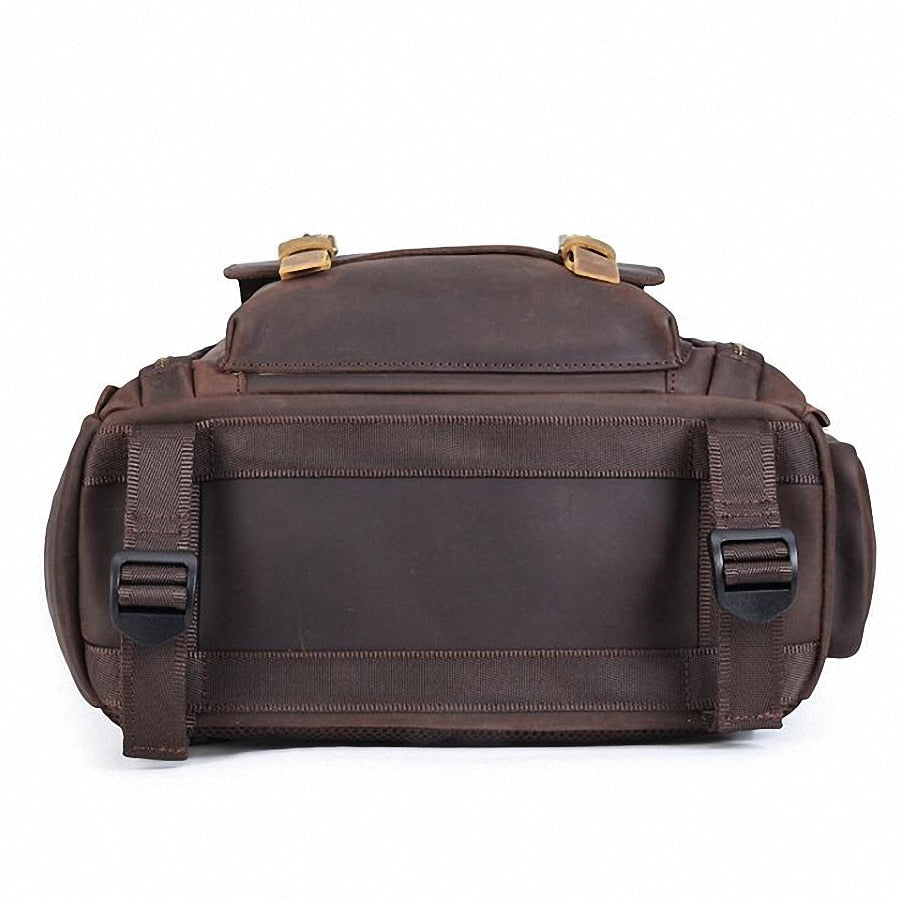 Marco | Men's Large Leather Camera Backpack with Tripod Holder