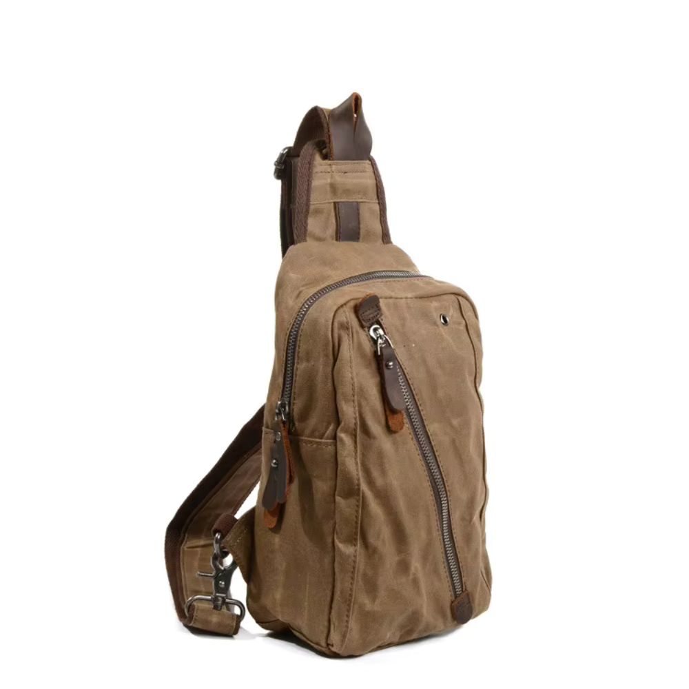 Kinsley | Men's Waxed Canvas Sling Crossbody Bag