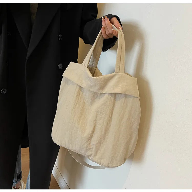 Large Capacity Multi-Pocket Nylon Crossbody Messenger Tote Handbag