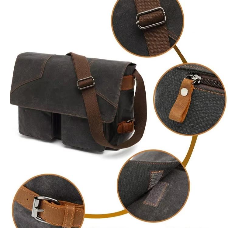 Ethan | Waterproof Canvas Crossbody Messenger Bag