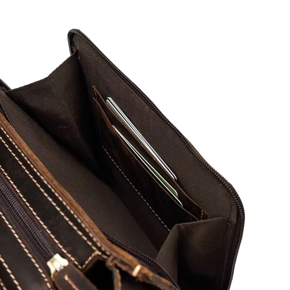 Henry | Men's Vintage Leather Small Satchel Crossbody Bag