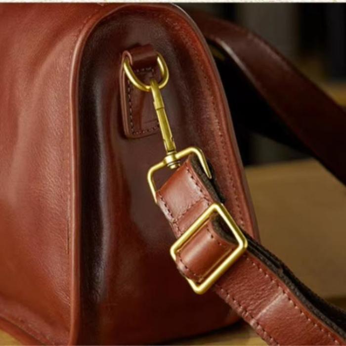 Men's Top Layer Cowhide Business Crossbody Messenger Shoulder Bag