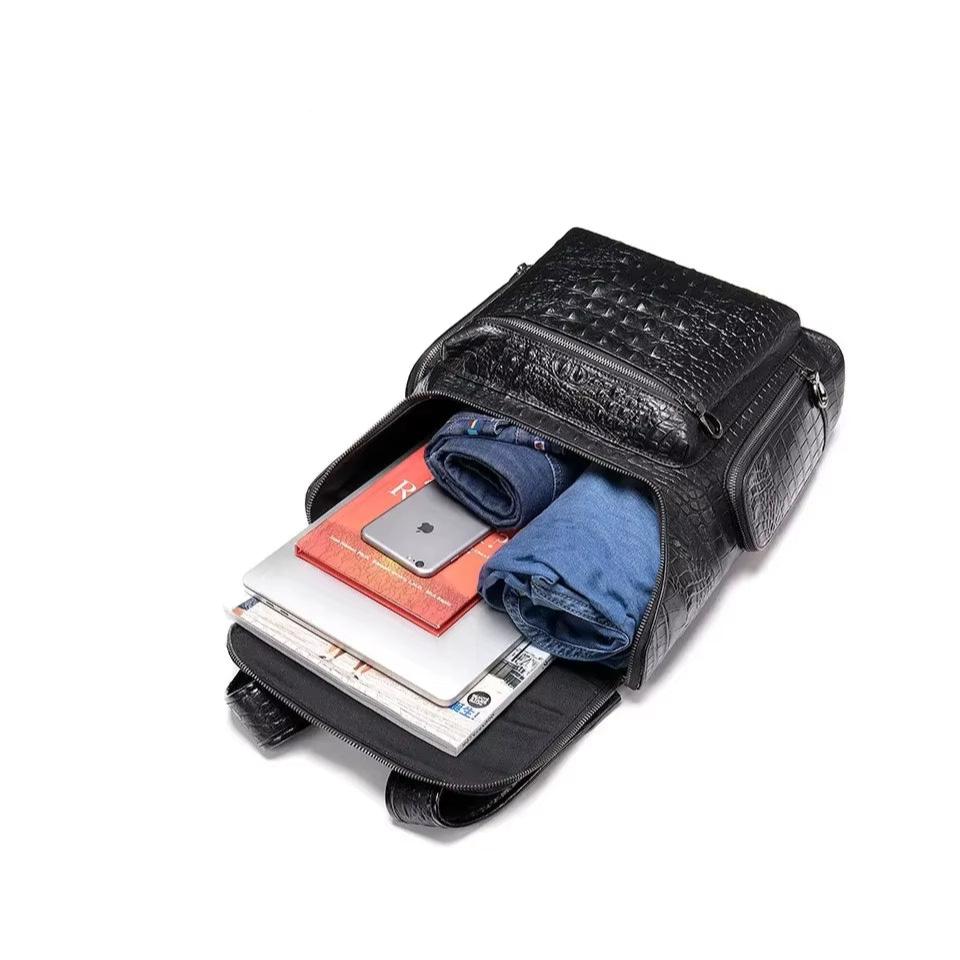Maxwell | Men's Large Capacity Genuine Leather Business Travel Laptop Backpack