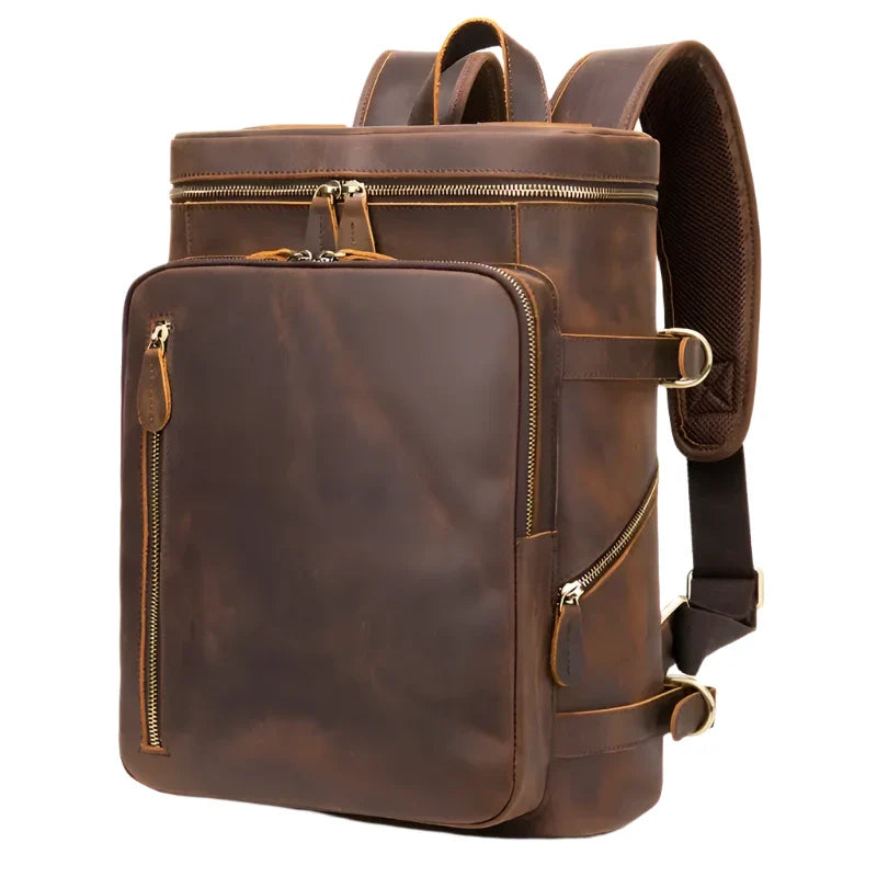 Dorian | Men's Vintage Genuine Leather Large Business Travel Laptop Backpack