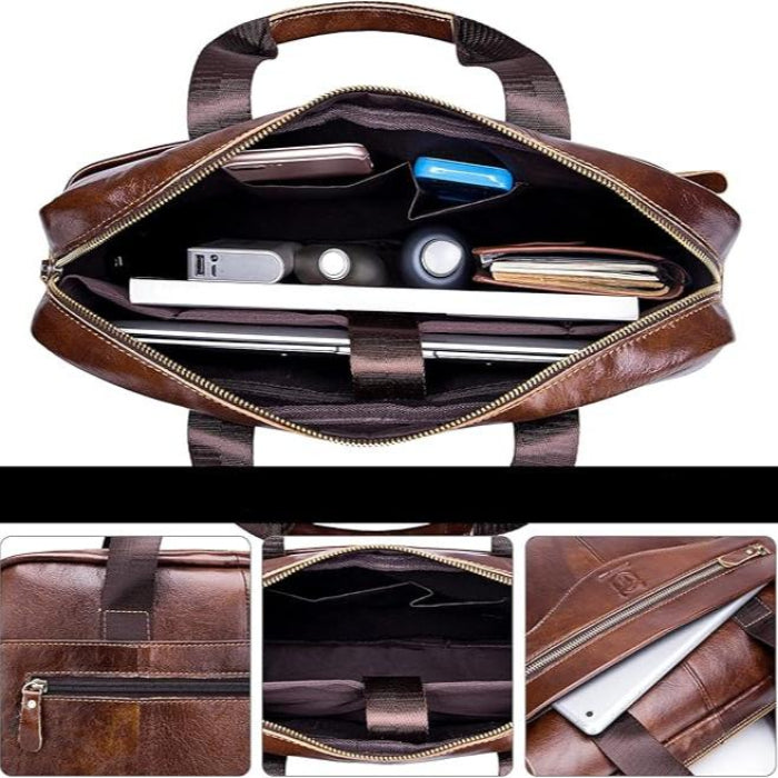 Elliot | Men's Genuine Leather Large Messenger Laptop Bag